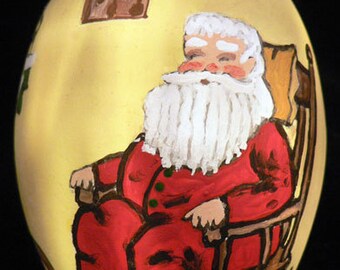 Santa, Hand Painted Ornament