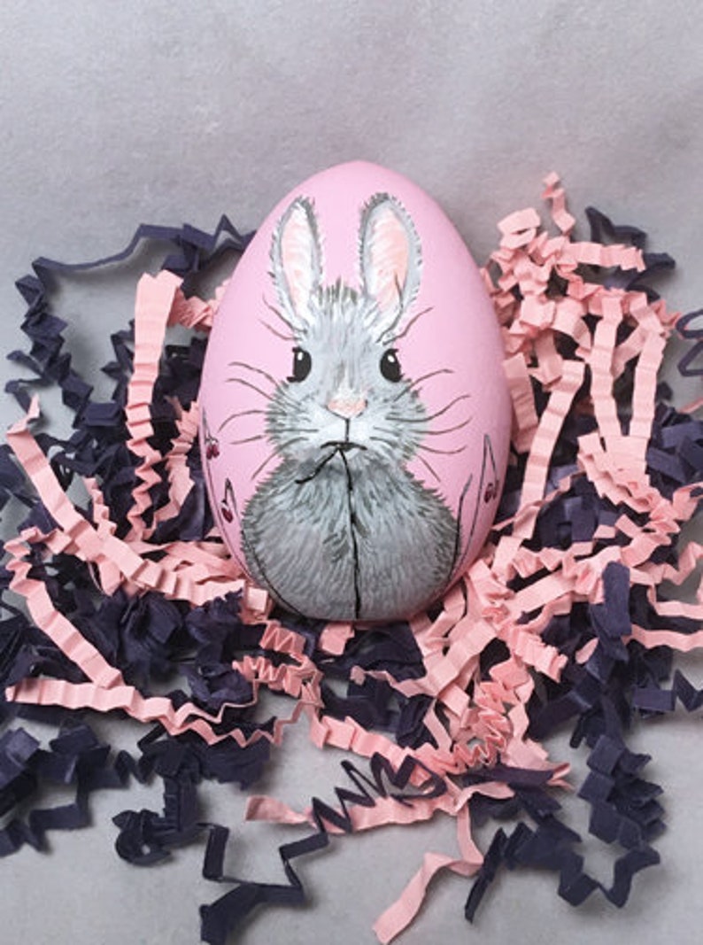 Easter Egg, hand painted Bunny image 3