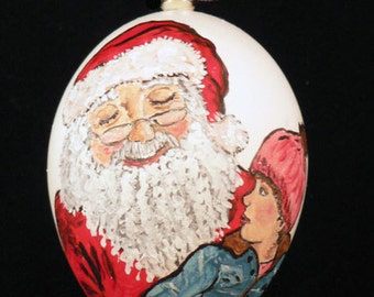 Santa, Handpainted Ornament