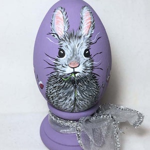 Easter Egg, hand painted Bunny image 5