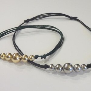 Handmade Adjustable Macramé Bracelet | Gold Filled Beads | All Made in USA Materials | Minimalist Jewelry for Kids & Adults