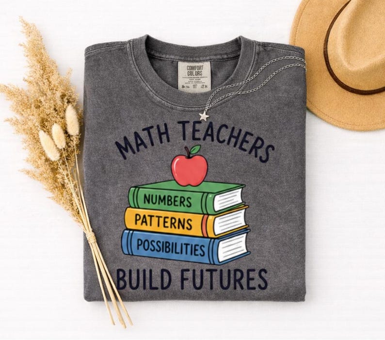 Shirt voor wiskundeleraren Build Futures, inspirerend T-shirt voor leraar, cadeau voor wiskundedocent, waarderingskleding voor de klas afbeelding 4