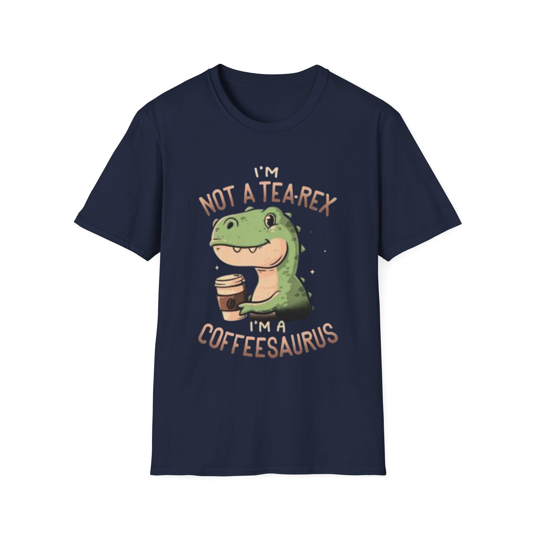 Coffeesaurus T-rex Shirt, Hand-drawn Dino Coffee (unisex S-XXL) - Etsy