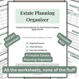 Printable Estate Planning Organizer Binder (PDF Download)