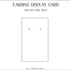 Earring Card SVG Template; Customizable Display Card; Earring Holder; Jewelry display card Template