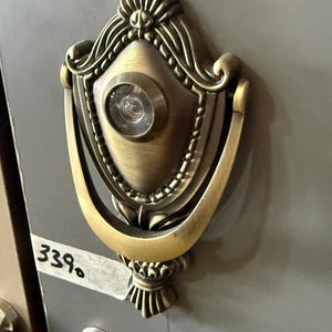 Mirilla de puerta ornamentada de primera calidad / Cubierta de escudo victoriano / Herraje de seguridad decorativo de lujo para puerta principal