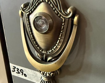 Mirilla de puerta ornamentada de primera calidad / Cubierta de escudo victoriano / Herraje de seguridad decorativo de lujo para puerta principal