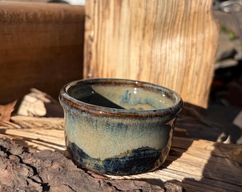 Handmade pottery trinket cup. Made by Abby