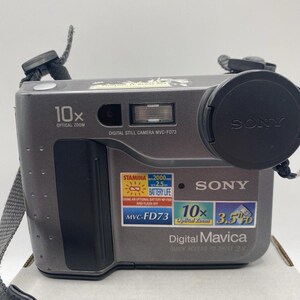 Sony Mavica MVC-FD73 10x Zoom Floppy Disk Digital Camera Tested w/ Battery