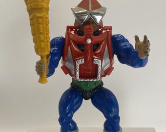 Vintage 1983 MOTU Mekaneck Komplette Masters of the Universe Wave 3 - Mit Ständer