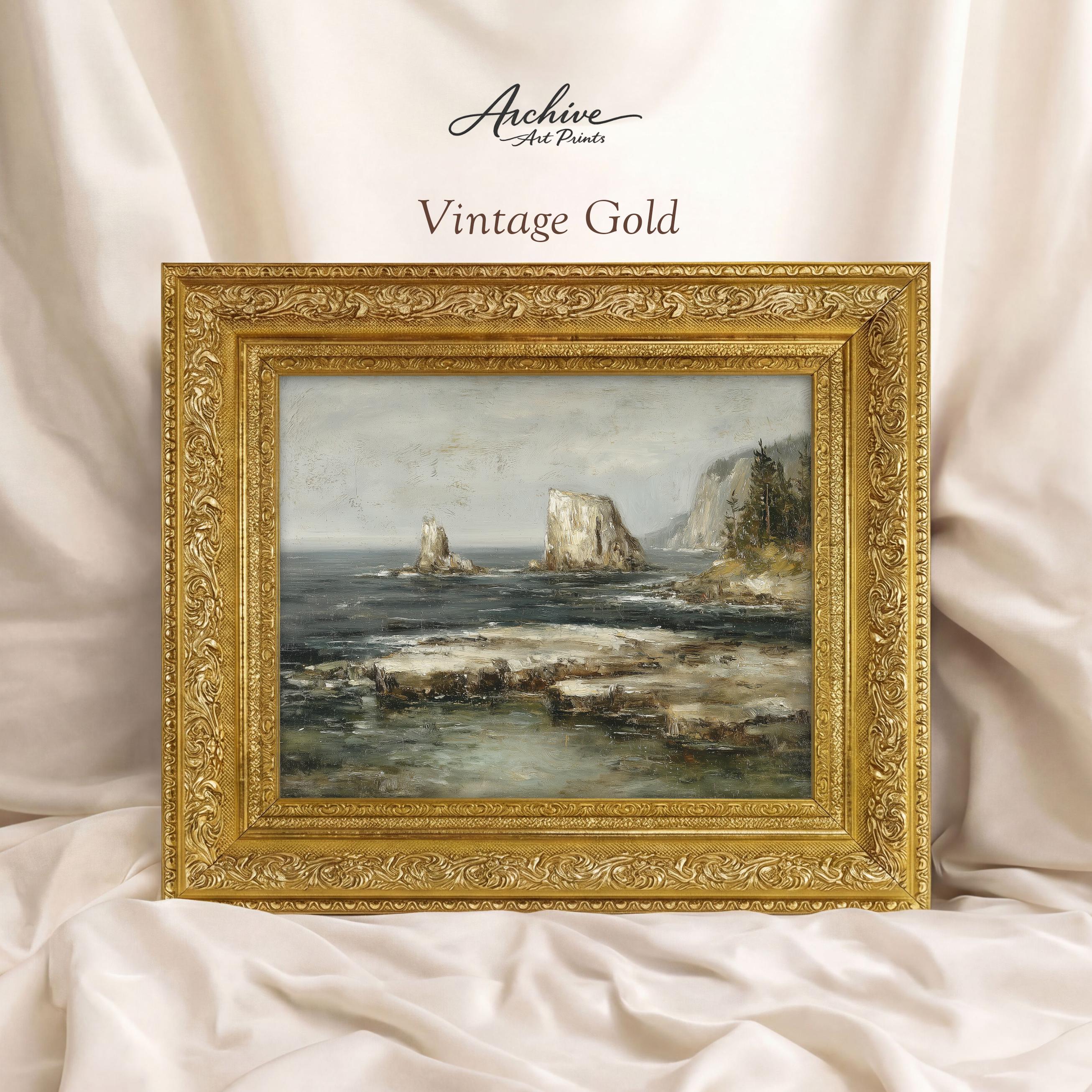 Coastal Wall Art Print Vintage Seascape Ocean Painting Reproduction ...