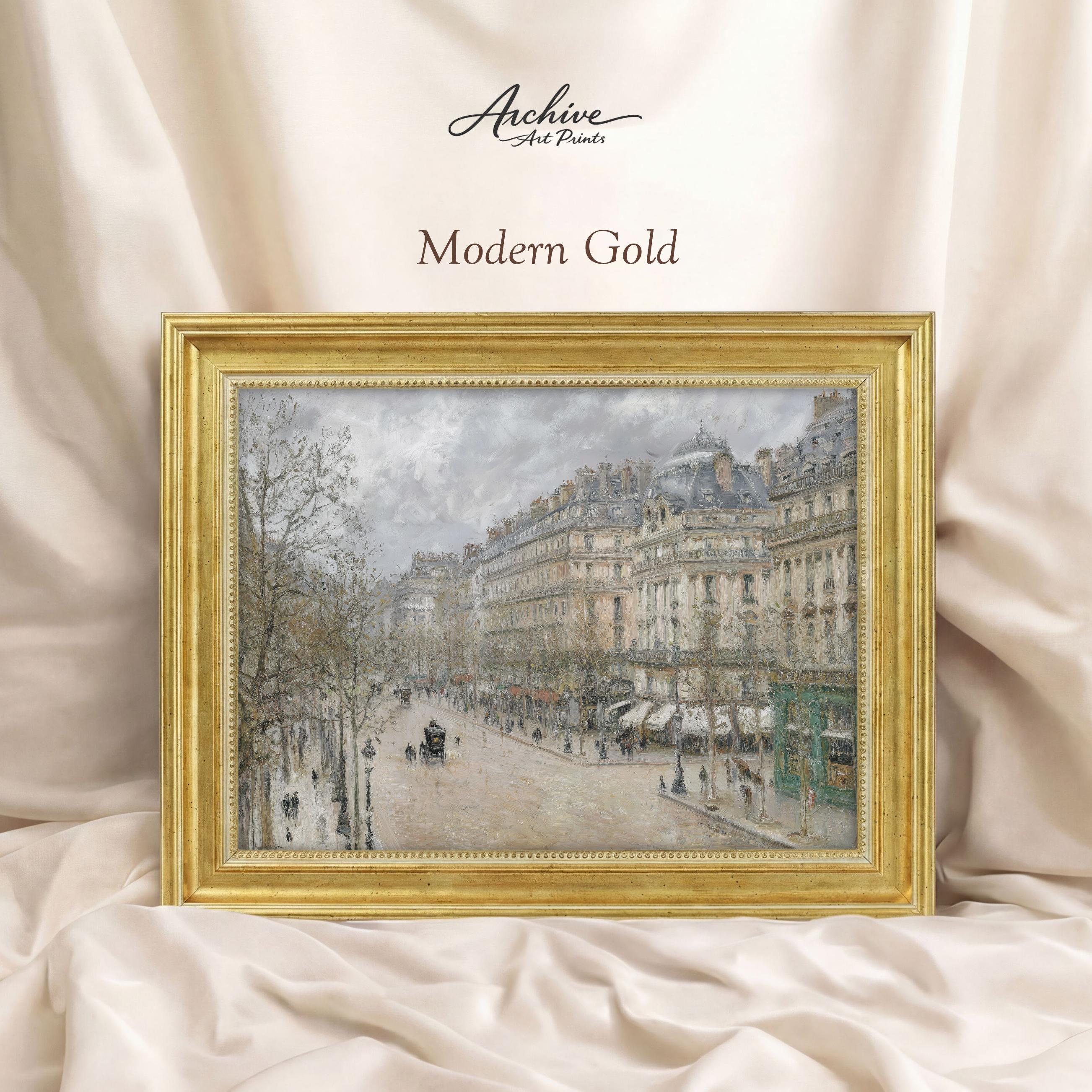 Paris Street Scene Painting | Vintage French Boulevard Art Print ...
