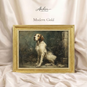 Dog Lover Gift Vintage Spaniel Portrait Traditional Style Artwork Victorian Pet Print Framed Canine Illustration Rustic Country Home Wall Art Premium Quality Reproduction Classic Animal Artwork Detailed Illustration Collectible Piece Living