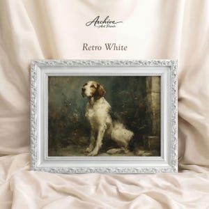 Vintage Dog Portrait Spaniel Artwork Traditional Style Victorian Pet Print Framed Canine Illustration Rustic Decor Country Home Wall Art image 6