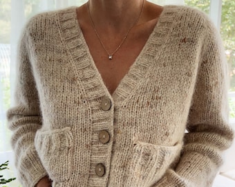 Knitting Pattern Match Cardigan Top Down Knitting Cropped Style Cardi