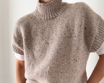 Strickanleitung, Aschmuster-Anleitung, Strickmuster, Pullunder, Weste mit Pulli