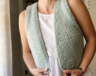 Knitting Pattern Maker Vest Top Down Knitting Pattern