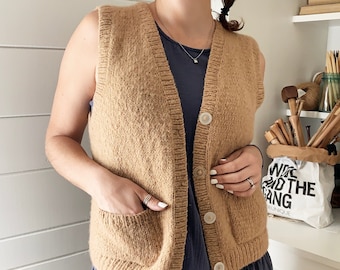 Knitting pattern Livre Vest Top Down Knitting Pattern