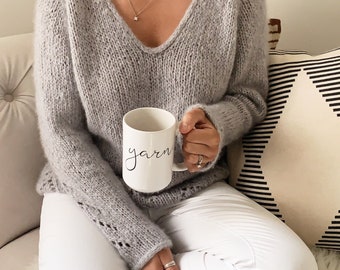 Strickanleitung Top-Down Sweater Pullover The Evermore