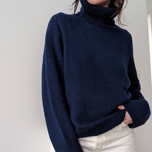 Maglione dolcevita oversize con motivo a maglia Tenane