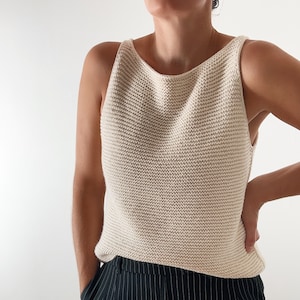 Knitting Pattern Soho Top Summer Knitting Top Down Knitting Pattern