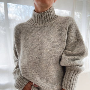 Knitting Pattern Harlow Sweater Top Down Knitting Sweater Pullover