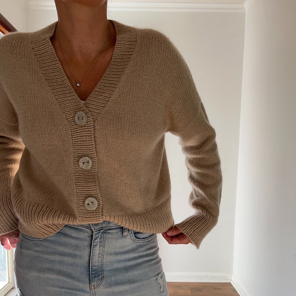 Knitting Pattern Home Cardigan Lite Top Down Knitting