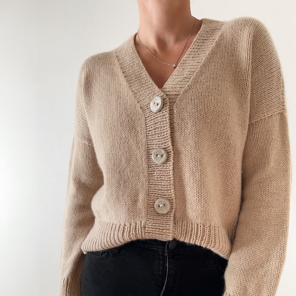 Knitting Pattern Home Cardigan Lite Top Down Knitting