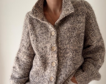 Knitting Pattern Instructions Cara Jacket Top Down Knitting patterns