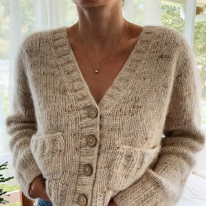 Knitting Pattern Match Cardigan Top Down Knitting Cropped Style Cardi