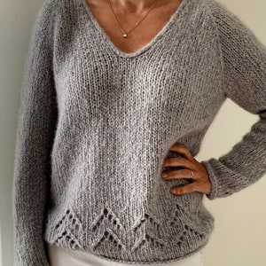 Strickanleitung Top-Down Sweater Pullover The Evermore Bild 9