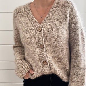 Knitting Pattern Home Cardigan V Neck image 1