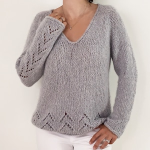 Strickanleitung Top-Down Sweater Pullover The Evermore Bild 4