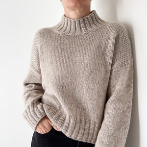 Knitting Pattern Instructions Lenon Sweater Top Down Knitting Pattern Pullover Pattern