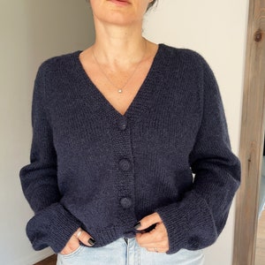 Knitting Pattern Dorset Cardigan Top Down Raglan Cardigan Sweater