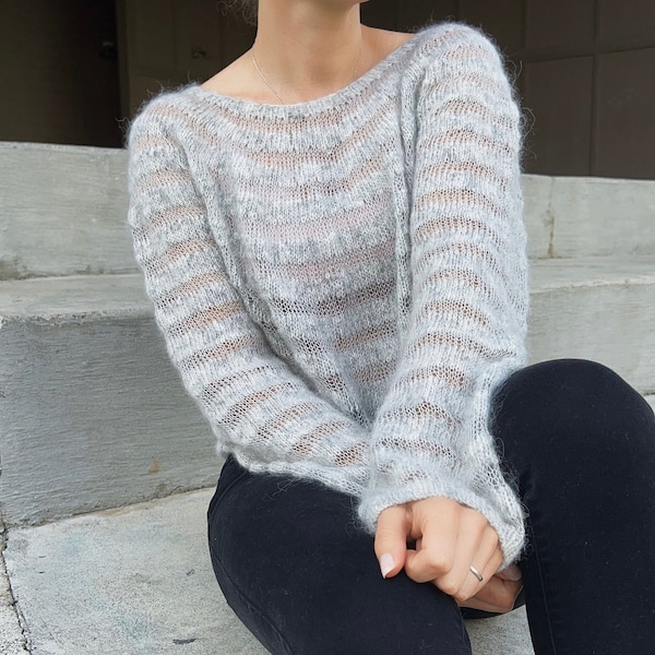 Modello a maglia Camicetta da passeggiata Modello di maglione a maglia Maglione con sprone circolare