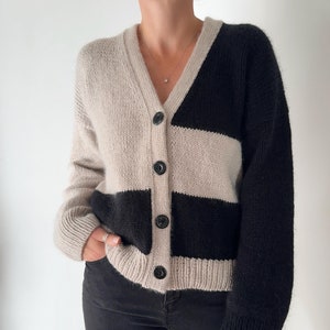 Knitting Pattern Instructions Pied Cardigan Top Down Knitting Pattern Sweater