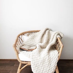 Crochet Pattern Chunky Wool Blanket Afghan Throw Original The BIRCH Blanket image 4