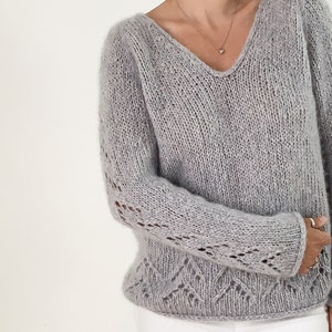 Strickanleitung Top-Down Sweater Pullover The Evermore Bild 5