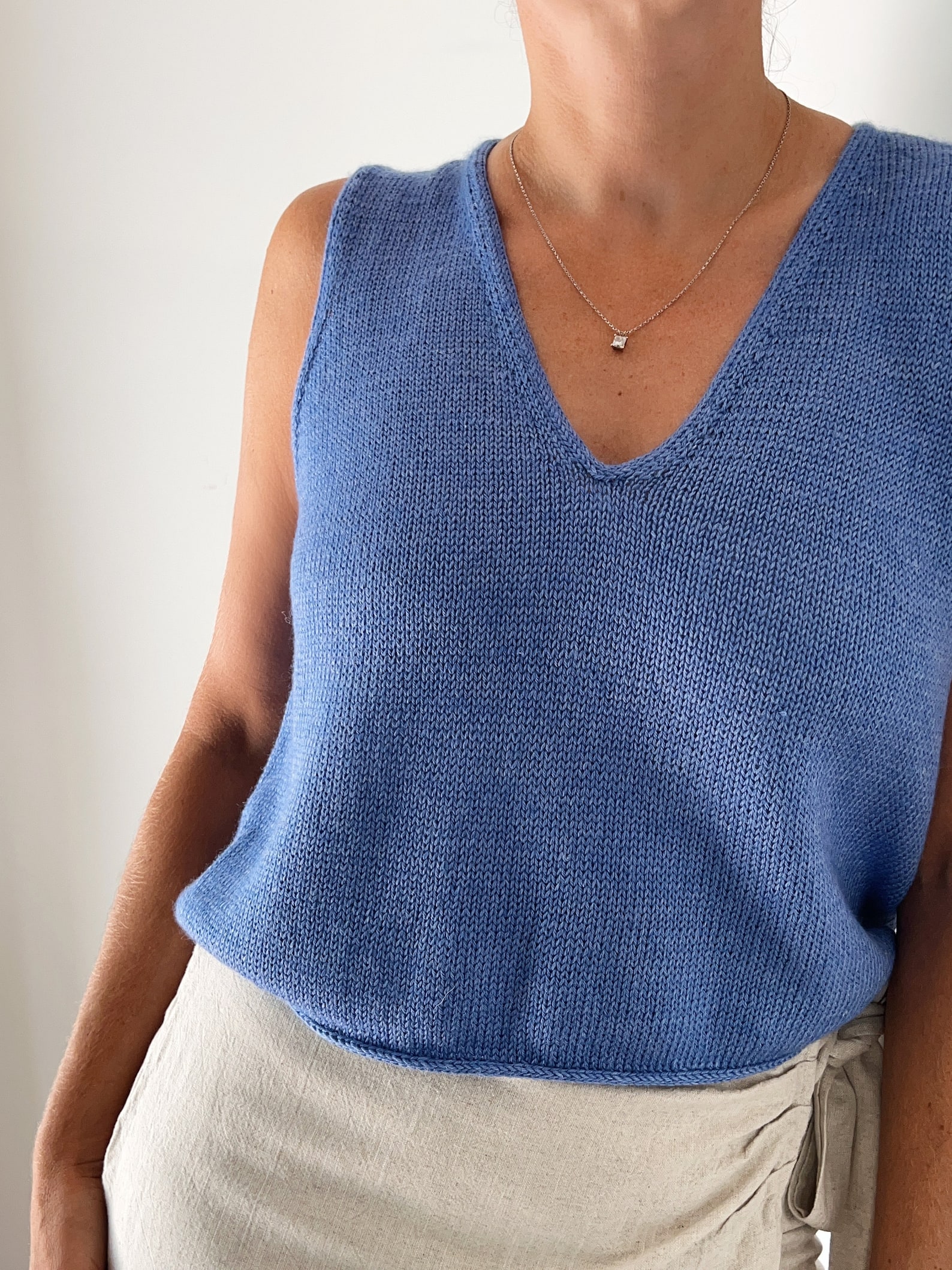 Knitting Pattern Avani Shirt V Neck Top Down Knitting Pattern Summer ...