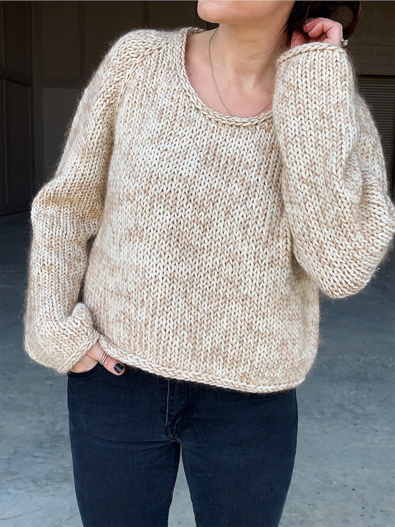Daily Jumper Knitting Pattern Daily Sweater Top-down Knitting - Etsy