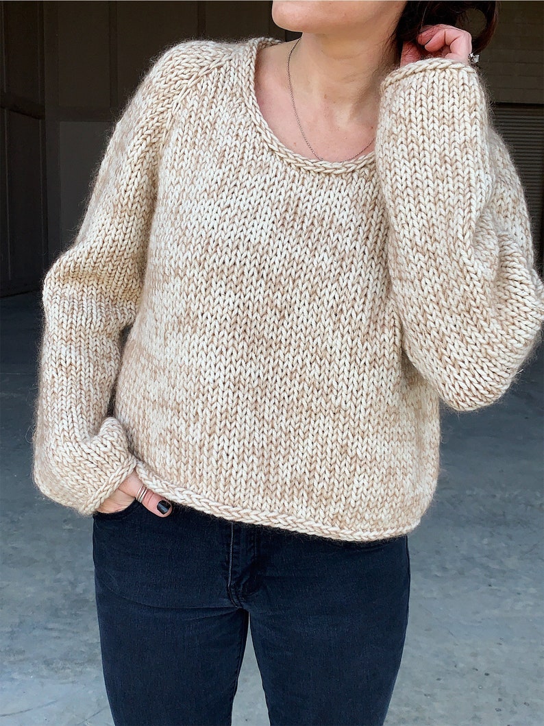 Daily Jumper Knitting Pattern Daily Sweater Topdown Knitting Etsy