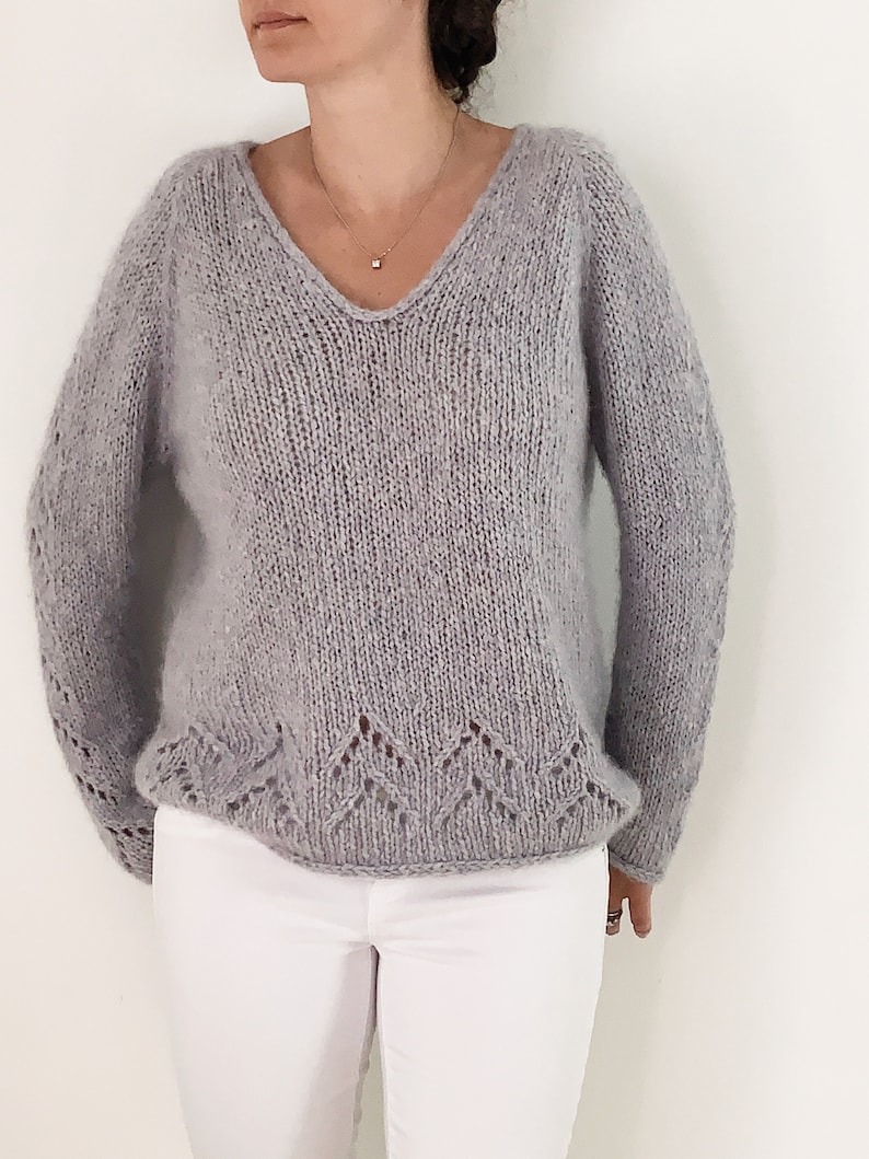 Strickanleitung Top-Down Sweater Pullover The Evermore Bild 6