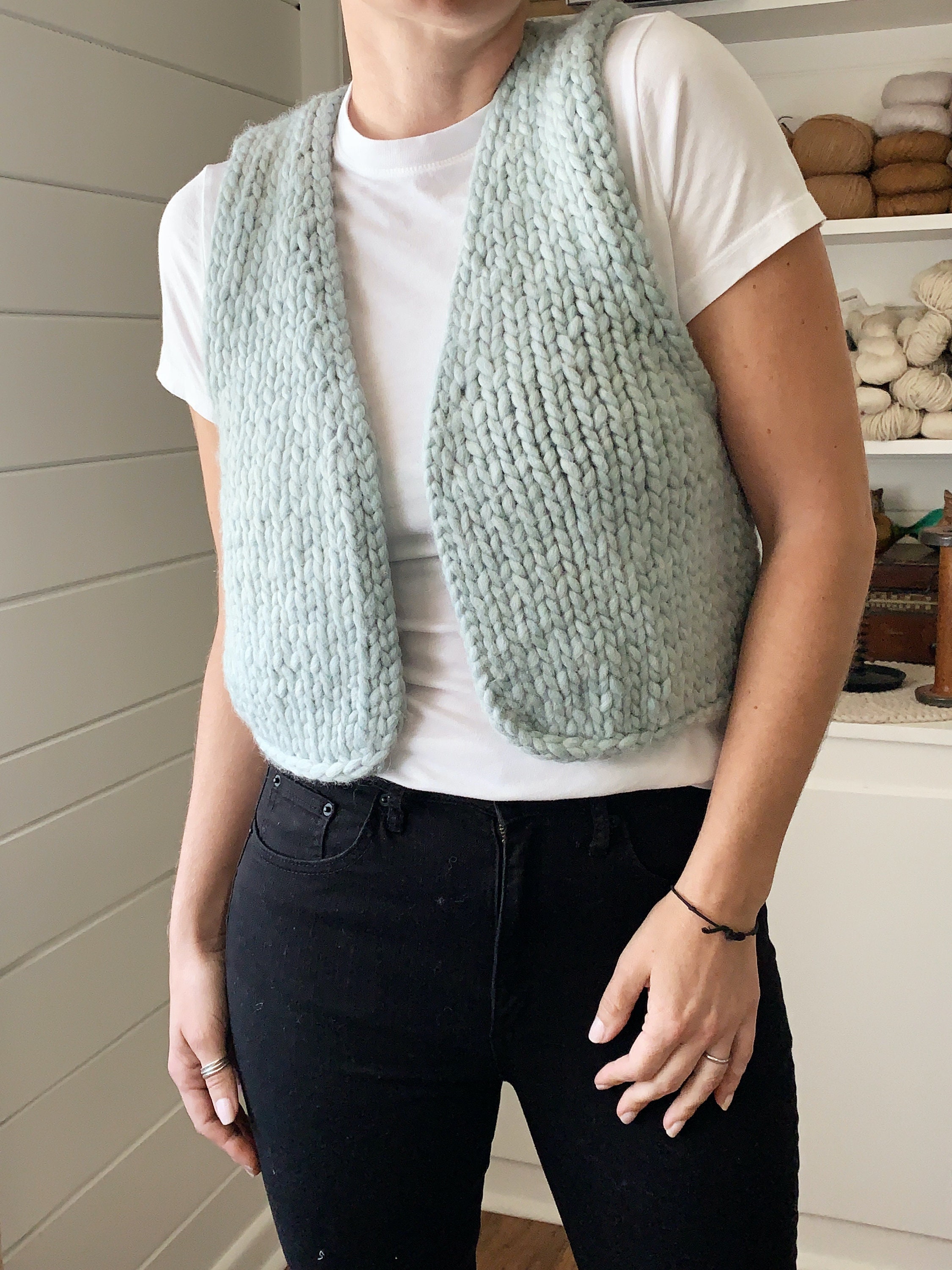 Knitting Pattern Maker Vest Top Down Knitting Pattern - Etsy Knitting Pattern Maker Vest Top Down Knitting Pattern - Etsy