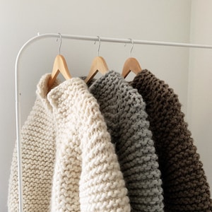 Beginner Friendly Top Down Knitting Pattern Cropped Sweater Pattern The Harper Wool Jacket image 5