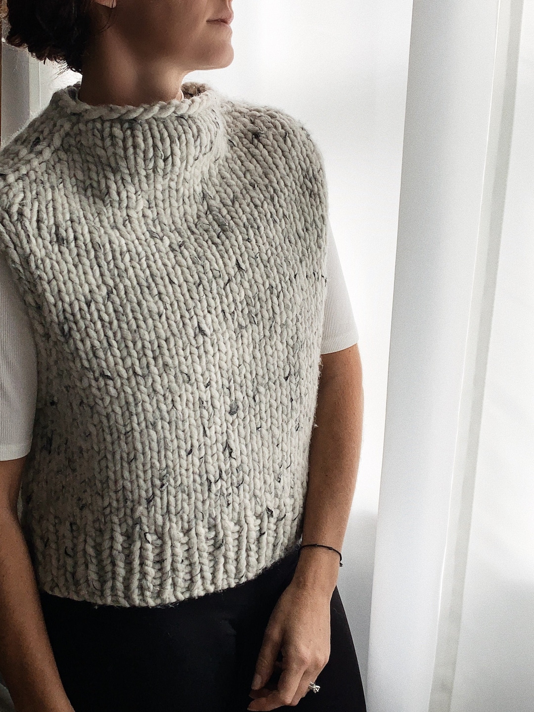 Knitting Pattern London Fog Slipover Easy Top Down Knitting