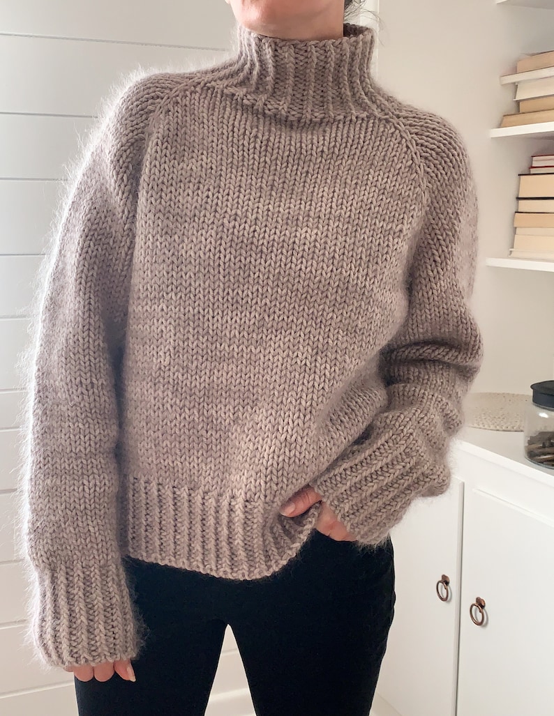 Knitting Pattern Topdown Sweater Pullover Gossamer Twist Etsy