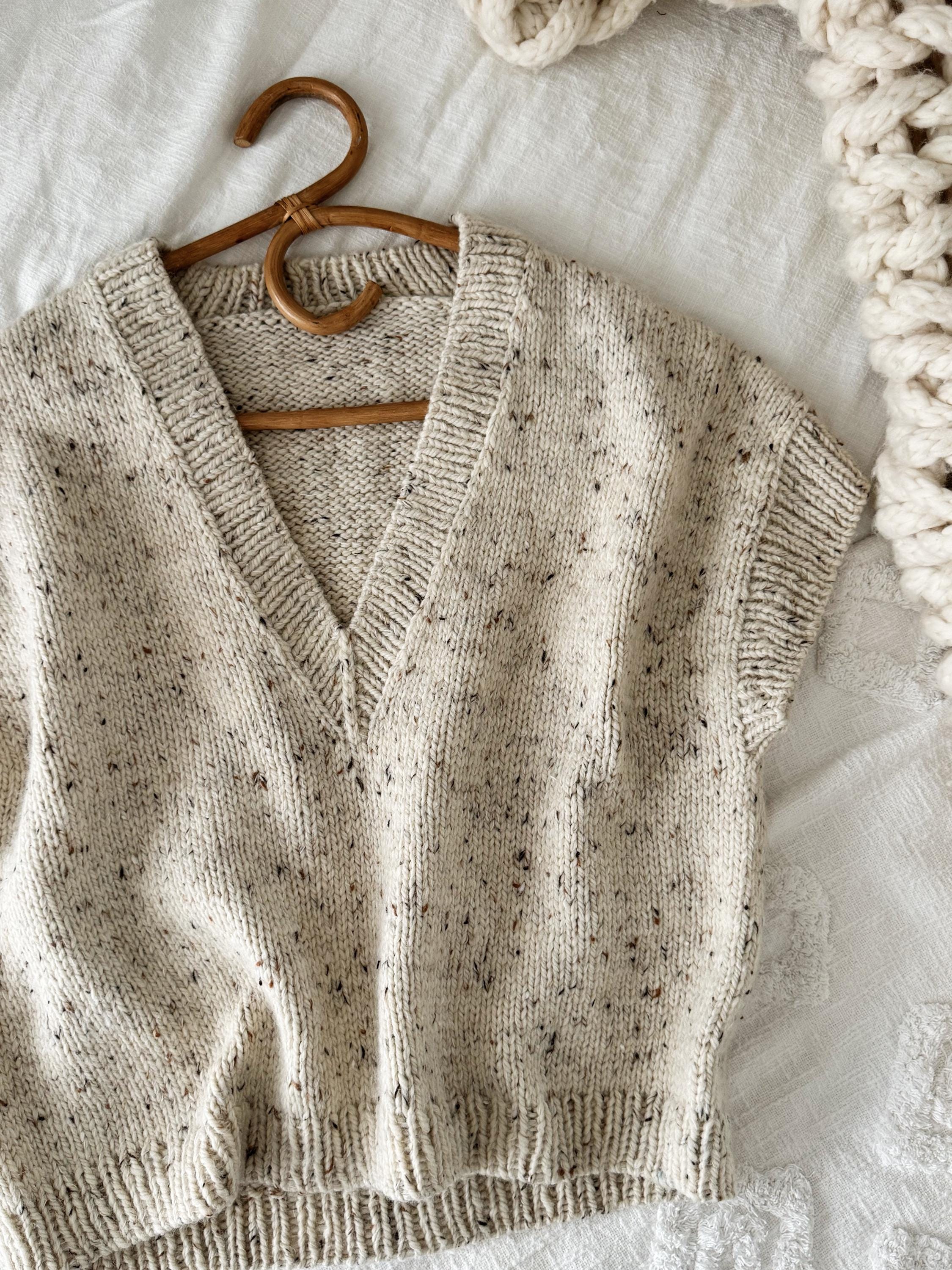 Knitting Pattern Instructions Ash Slipover V Neck Top Down Knitting ...
