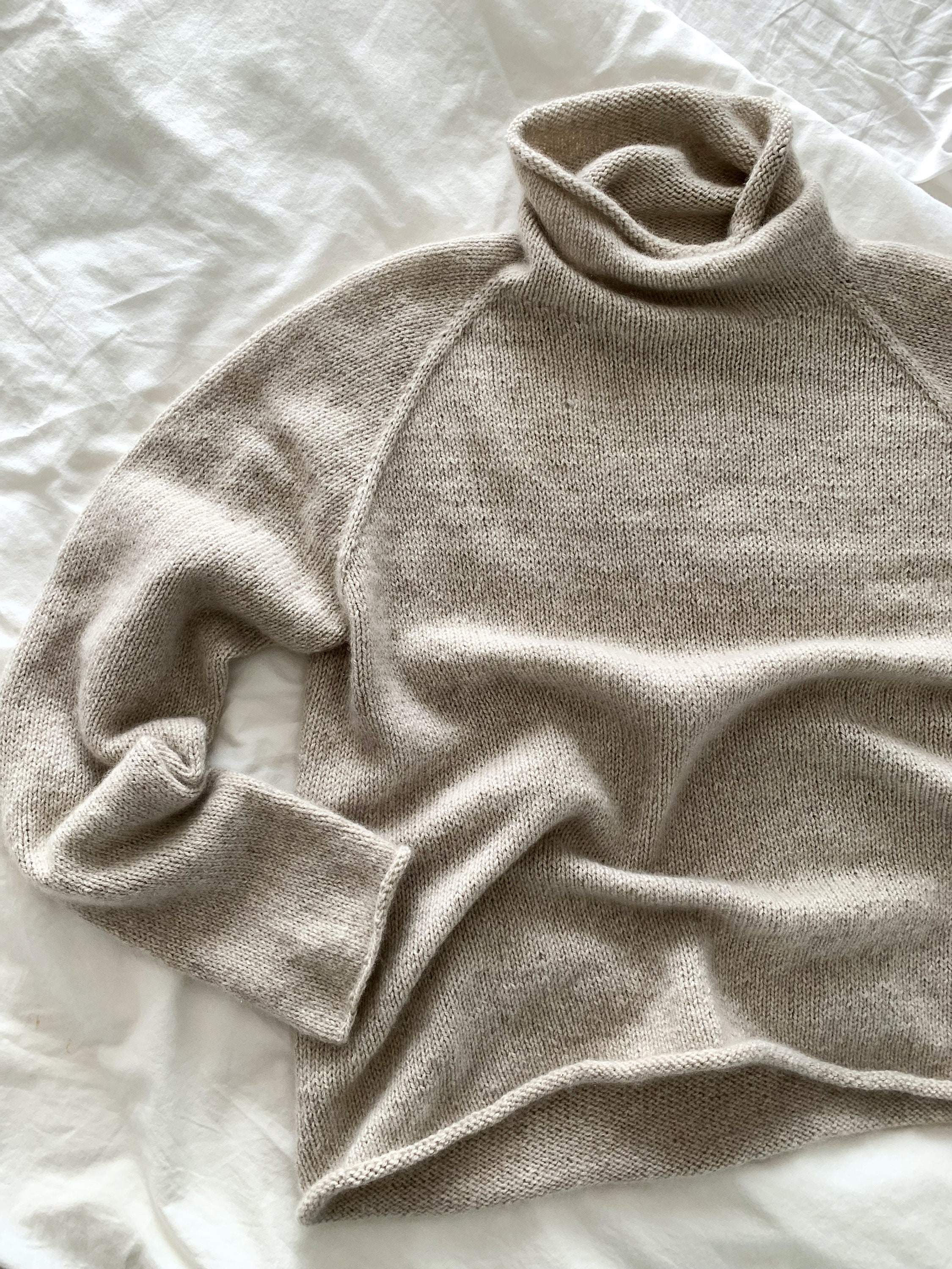 Knitting Pattern Serein Sweater Top Down Raglan Turtleneck Knitting ...
