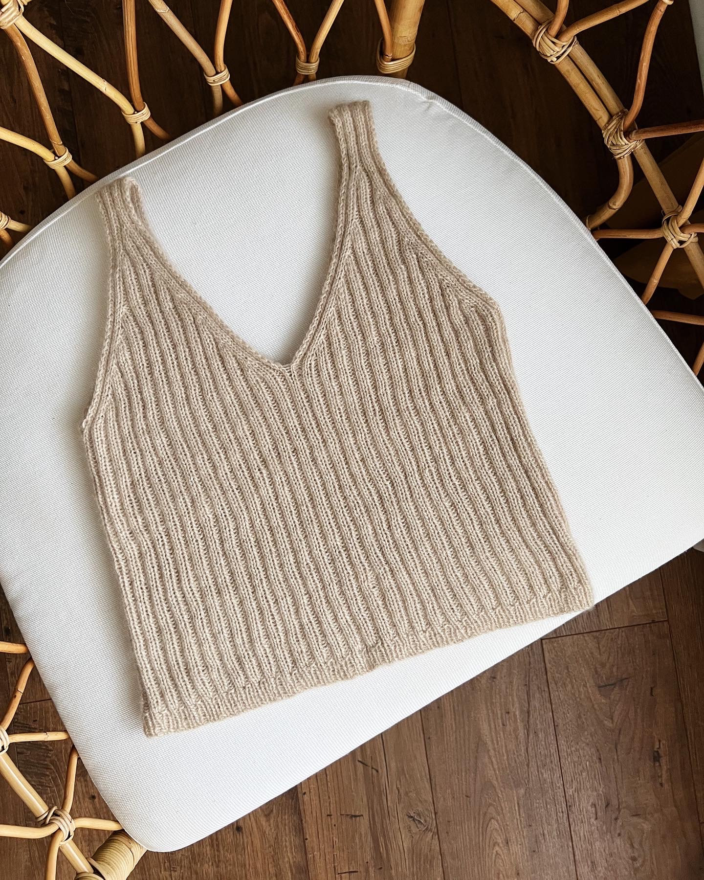 Knitting Pattern Remi Camisole Top Down Knitting Pattern Ribbed